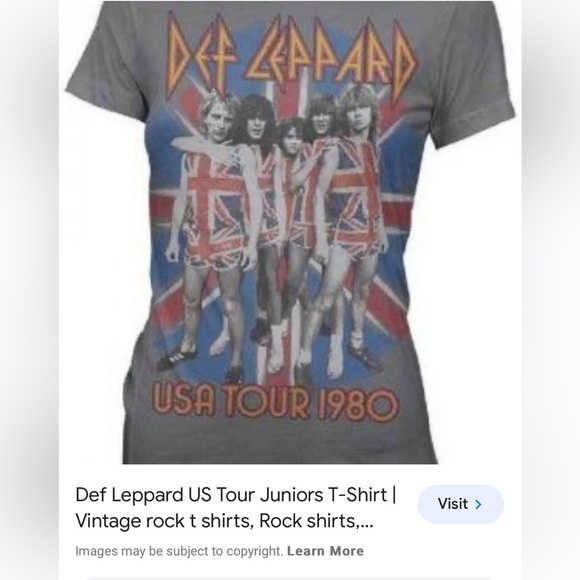 VINTAGE Def Leppard Vintage USA TOUR 1980 100% cotton T Shirt Large - Picture 1 of 3